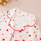 Heart Print Valentine Pajama Set OMFORT