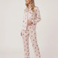 Teddy Bear Print Long Pajama Set OMFORT