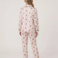 Teddy Bear Print Long Pajama Set OMFORT