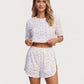 Heart Pattern Breathable Mesh Lounge Set OMFORT