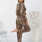Mature Leopard Print Long Pajama Set OMFORT