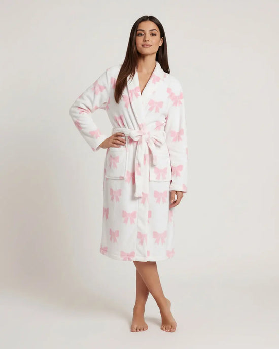 Coquette Bows Print Midi Robe OMFORT