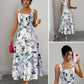 Fashionable Elegant Printed Waist Cinching Dress OMFORT
