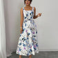 Fashionable Elegant Printed Waist Cinching Dress OMFORT