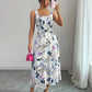 Fashionable Elegant Printed Waist Cinching Dress OMFORT