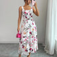 Fashionable Elegant Printed Waist Cinching Dress OMFORT