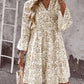 Casual Boho Vacation V-Neck Floral Print Mini Dress OMFORT