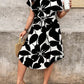 Summer Print Bawting Sleeve Casual Midi Dress OMFORT