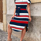 Summer Print Bawting Sleeve Casual Midi Dress OMFORT