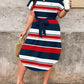 Summer Print Bawting Sleeve Casual Midi Dress OMFORT