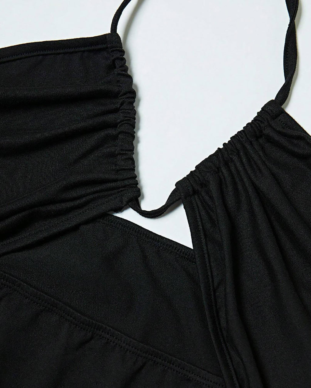 Cut Out Halter Neck Bodycon Slim Fit Midi Party Dress OMFORT