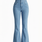 Trendy High Waisted Slim Fit Bootcut Jeans OMFORT