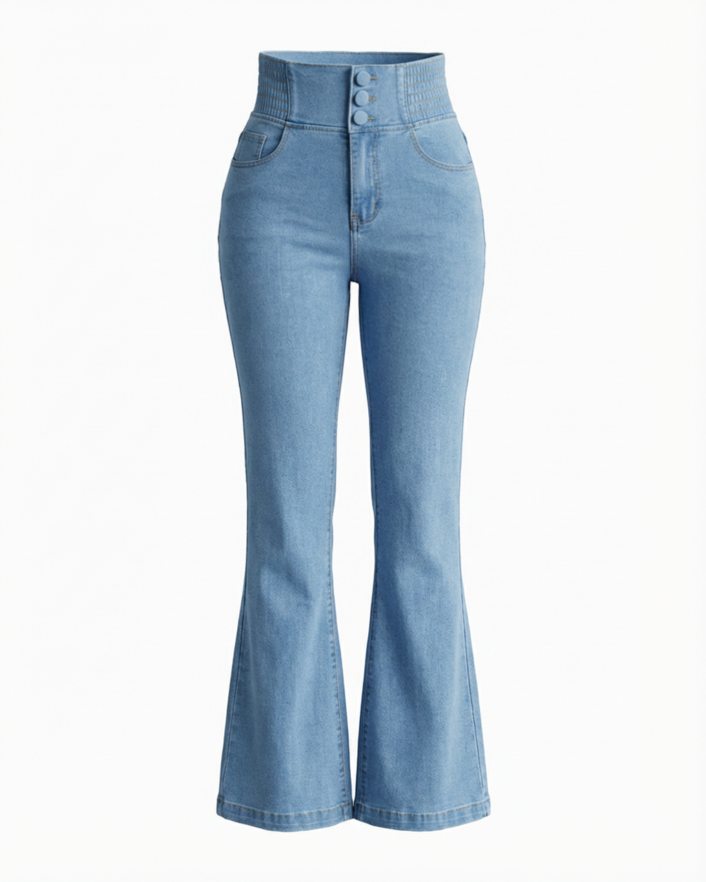Trendy High Waisted Slim Fit Bootcut Jeans OMFORT