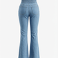Trendy High Waisted Slim Fit Bootcut Jeans OMFORT