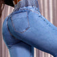 Trendy High Waisted Slim Fit Bootcut Jeans OMFORT