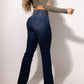 Trendy High Waisted Slim Fit Bootcut Jeans OMFORT