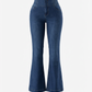 Trendy High Waisted Slim Fit Bootcut Jeans OMFORT
