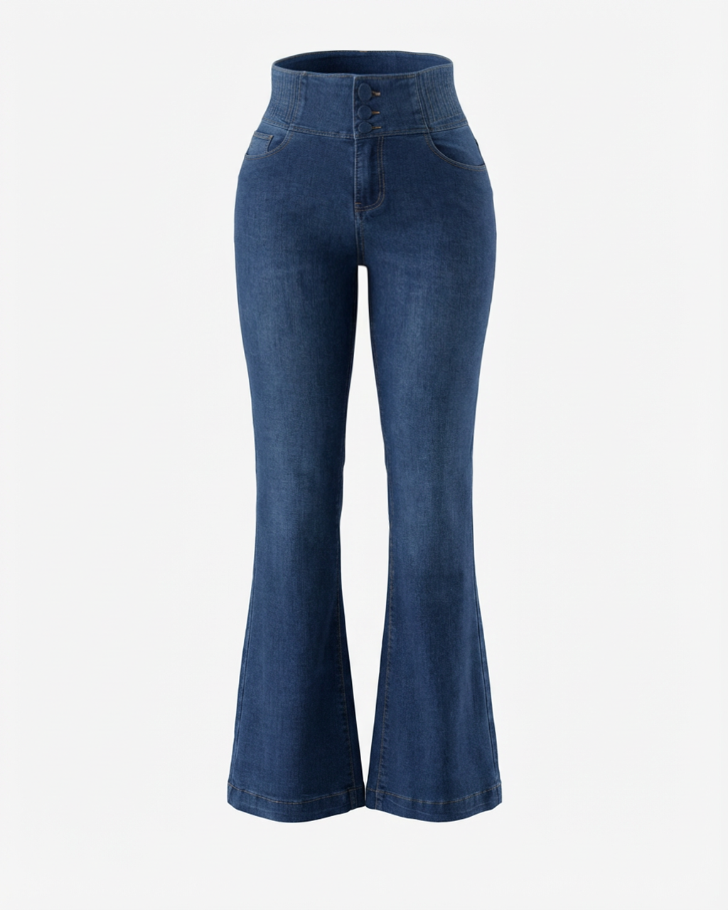 Trendy High Waisted Slim Fit Bootcut Jeans OMFORT