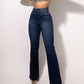 Trendy High Waisted Slim Fit Bootcut Jeans OMFORT