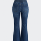 Trendy High Waisted Slim Fit Bootcut Jeans OMFORT