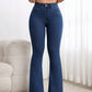 Simple Casual Button Front Pocket Skinny Flare Jeans OMFORT