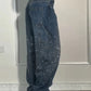 Casual Shiny Rhinestone Baggy Wide Leg Jeans OMFORT
