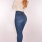 Classic Button Up High Waist Skinny Jeans OMFORT