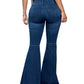 Classic Stretchy Flare Bell Bottom Denim Jeans OMFORT