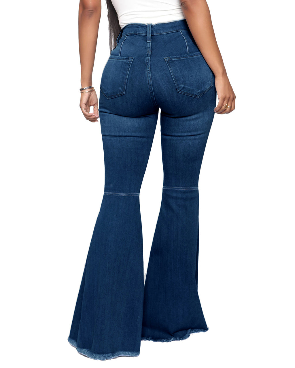 Classic Stretchy Flare Bell Bottom Denim Jeans OMFORT