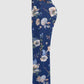 Floral Print High Waisted Straight Leg Jeans OMFORT