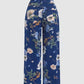 Floral Print High Waisted Straight Leg Jeans OMFORT