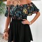 Romantic Floral Off-Shoulder Regular Fit Mini Dress OMFORT