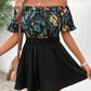 Romantic Floral Off-Shoulder Regular Fit Mini Dress OMFORT