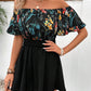 Romantic Floral Off-Shoulder Regular Fit Mini Dress OMFORT