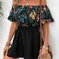Romantic Floral Off-Shoulder Regular Fit Mini Dress OMFORT