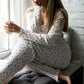 Dreamy Ditsy Floral Print 3Pcs Pajama Set OMFORT