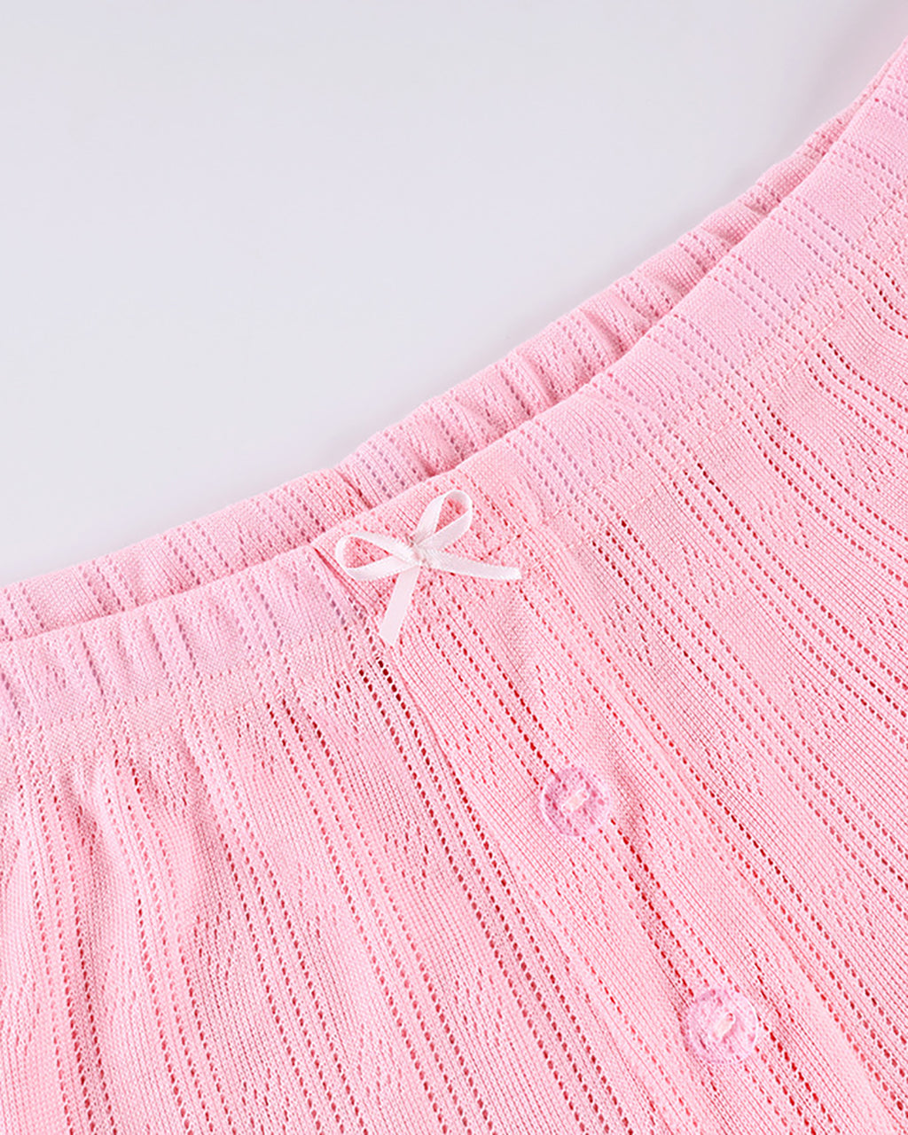 Casual Plain Color Knit 3Pcs Pajama Set OMFORT