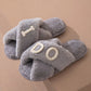 Pearl I DO Furry Open-Toe House Slippers OMFORT