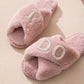 Pearl I DO Furry Open-Toe House Slippers OMFORT