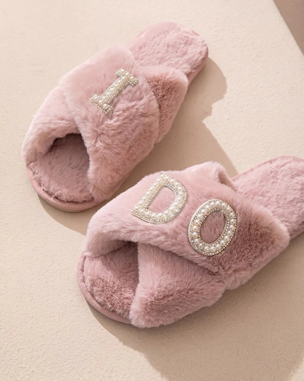 Pearl I DO Furry Open-Toe House Slippers OMFORT