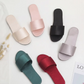 Solid Color Satin Slide Slippers OMFORT