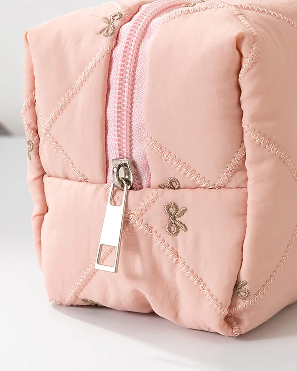 Cute Bow Stitch Cosmetic Pouch Bag OMFORT