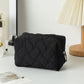 Soft Quilted Cosmetic Pouch with Zipper OMFORT