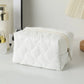 Soft Quilted Cosmetic Pouch with Zipper OMFORT