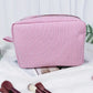 Classic Striped Makeup Bag with Zipper OMFORT