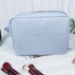 Classic Striped Makeup Bag with Zipper OMFORT