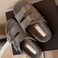 Adjustable Buckle Shearling Indoor Slippers OMFORT