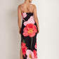 Large Poppies Maxi Dress - Black Floral OMFORT