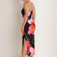 Large Poppies Maxi Dress - Black Floral OMFORT