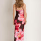 Hibiscus Floral Maxi Dress - Brown Floral OMFORT